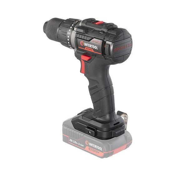 Дриль-шурупокрут акумуляторний з безщітковим двигуном 60 Нм INTERTOOL WT-9360 | Зображення 2
