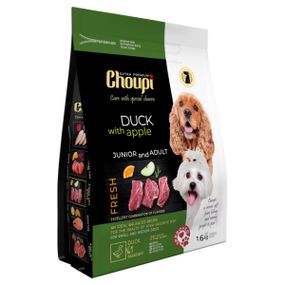 CHOUPI сухий корм для собак малих та середніх порід 1,6 кг, Качка з Яблуками