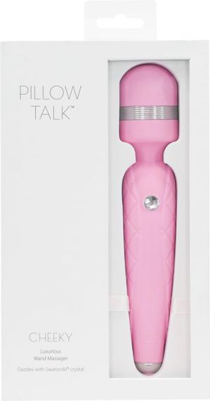 Розкішний вібромасажер PILLOW TALK - Cheeky Pink з кристалом Swarovsky, плавне підвищення потужності Sex Aura | Зображення 7