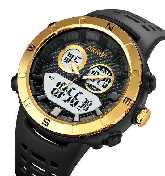 Чоловічий годинник Skmei 2014GDWT Gold-White | Зображення 1