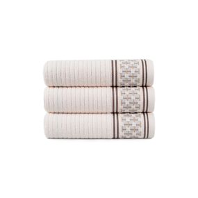 Рушник Irya 8823 Туреччина 70*140 см  Бавовна + поліестер Молочний