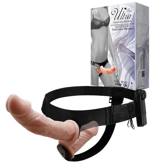 Страпон з вібрацією з 2-ма вібромоторами ULTRA PASSIONATE HARNESS STRAP-ON, BW-022060 sexstyle | Зображення 1