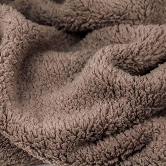 Плед-ковдра з шерпи та флісу какао Love You 200 x 220 см | Зображення 3