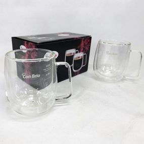 Набор чашек с двойными стенками Con Brio CB-8825-2 AV-697 250мл 2шт