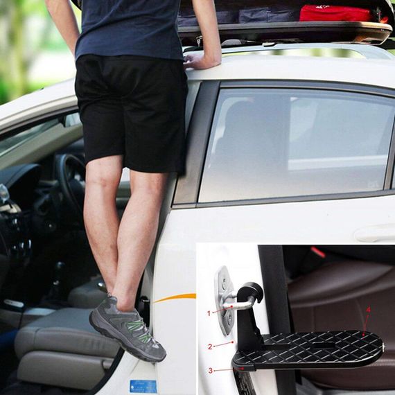 Автомобільна підніжка на дверну петлю, до 200кг / Підставка сходинка в автомобіль для доступу на дах | Зображення 1