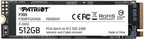 Накопичувач SSD M.2 2280 512GB Patriot (P300P512GM28) (P300P512GM28)