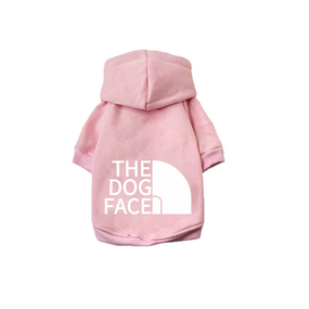 Толстовка для собак з капюшоном рожева з білим the dog face XL