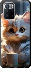 Чохол на Xiaomi Poco X3 GT Білий кіт "5646b-2511-2448"