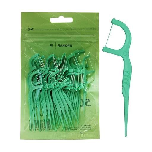Зубна нитка-флос SPOKAR P Dental Floss Picks, 50 шт.