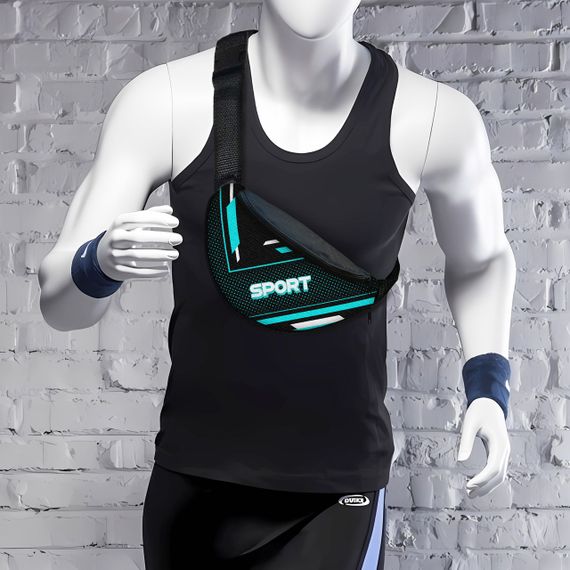 Сумка-бананка мужская/женская Sport 32×16 см с расширителем поясная сумка или сумка через плечо (02875) | Зображення 1