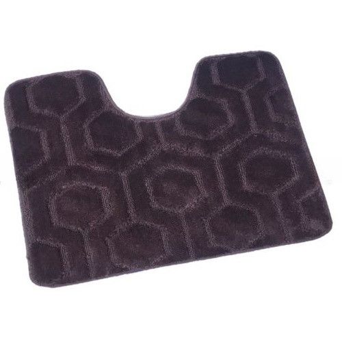 Килимок для ванних кімнат поліпропіленовий TM DarianA Standard u-cut 60*50 шоколадний соти