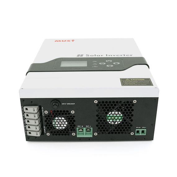 Гiбрiдний ДБЖ  MUST PV18-1512VPM, 1500W, 12V, ток заряда 10/20А, 160-275V, MPPT (60А, 15-145 Vdc) | Зображення 3