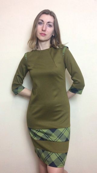 Плаття-футляр комбіноване П120 | Зображення 1