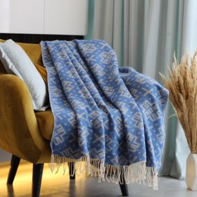 Плед SoundSleep Код Невзломной Нации хлопковый 140х200 см серо-синий (94066012)