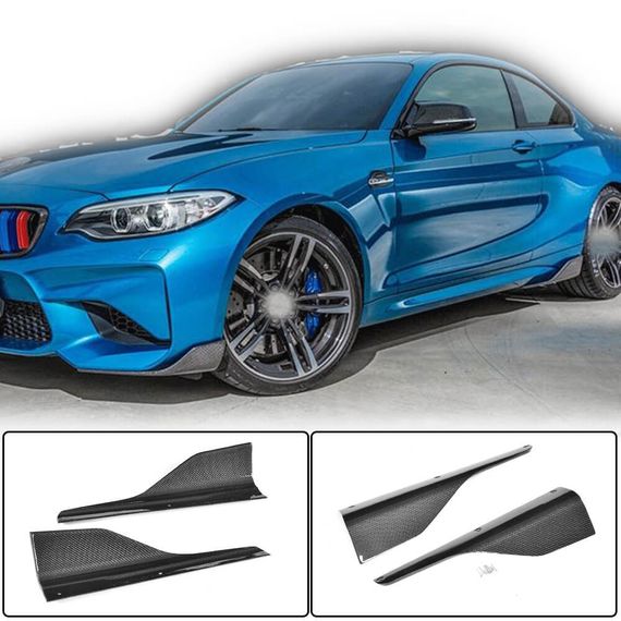 Накладки на пороги V3 (для F87, Карбон) для BMW 2 серия F22/23 2014-2021 гг