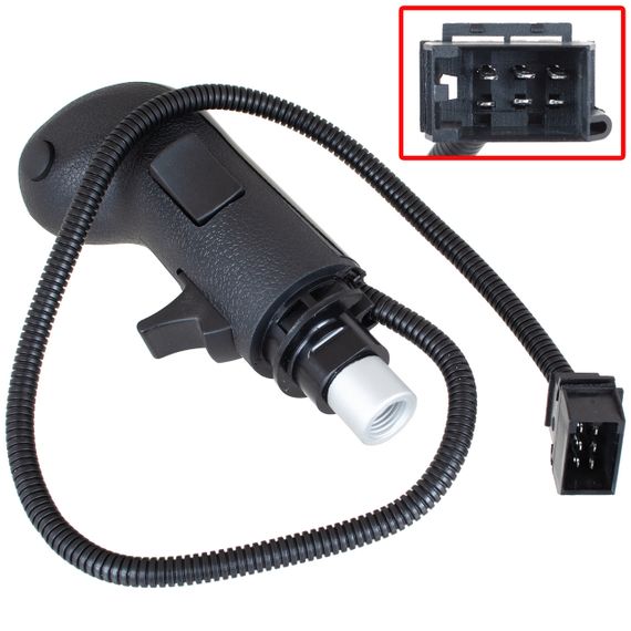 MAN TGA TGS TGX ручка КПП перемикання передач 8 ступка на різьбі 81326200043 чорна 6 контактів, МАН | Зображення 1