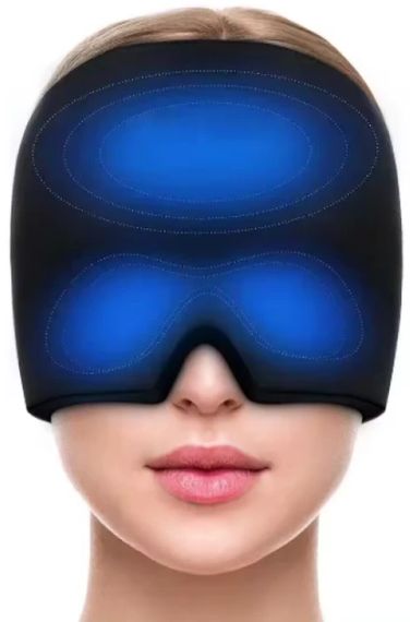 Маска-шапка ThermaxCap гелевая от головной боли/мигрени/стресса/опухших глаз Черный | Зображення 1