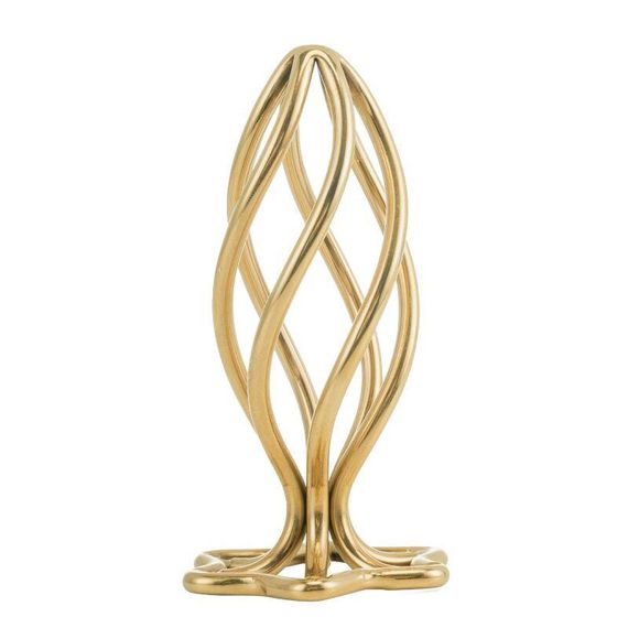 Анальна пробка LOCKINK SEVANDA Hollow Spiral Golden Metal Anal Plug — L size Sex Aura