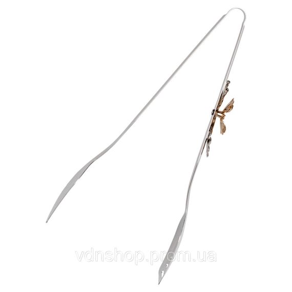 Щипці кухонні металеві 29×5 (см) кулінарні щипці для м'яса, риби, гриля кухарські щипці для Сріблястий HP-8-63 | Зображення 3