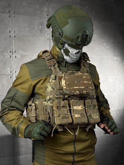 Плитоноска 4 точки скидання REVENGER піксель ВТ5042 | Зображення 1