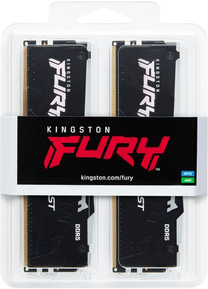 Пам&#039;ять ПК Kingston DDR5 64GB KIT (32GBx2) 5600 FURY Beast RGB XMP KF556C40BBAK2-64 | Зображення 5