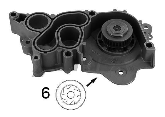 Помпа двигателя Audi A1 , A3 , A4 B9 , Audi Q3, Volkswagen Golf 7 , Caddy, Passat B8 ( моторы 1.4) 04E.121.600 | Зображення 1