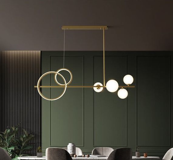 Люстра стельова на 4 лампочки 26300 Золото 35-65х25х100 см. | Зображення 3