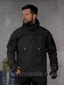 Демисезонная тактическая куртка софтшел  lion  black   ВТ5053