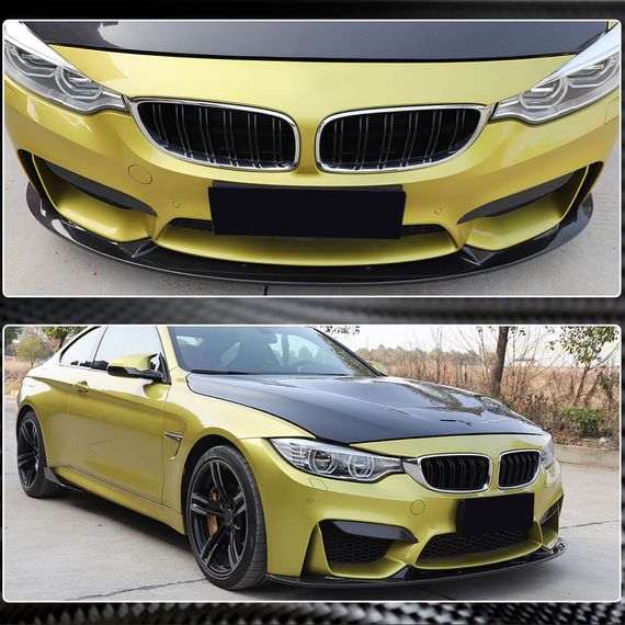 Накладка на передній бампер Lip V1 (для F80, Карбон) для BMW 3 серія F-30/31/34 2012-2019 рр | Зображення 3