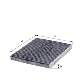 Фильтр салона угольный Ford Fiesta/KA+/Puma/Courier 14-, Hengst, E2964LC,