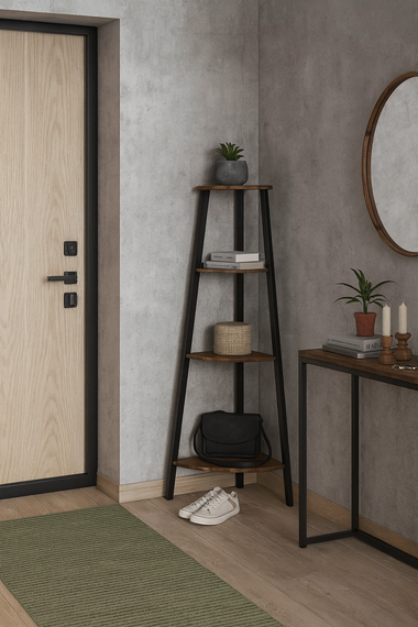 Этажерка Costway Leo угловая в стиле Loft | Зображення 6