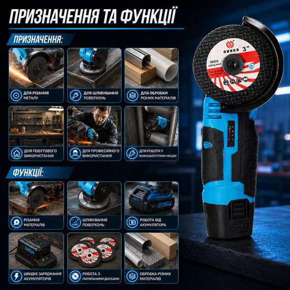Акумуляторна шліфувальна машина для шліфування, Шліфувальна машинка для ремонту та монтажу WO-26 | Зображення 4