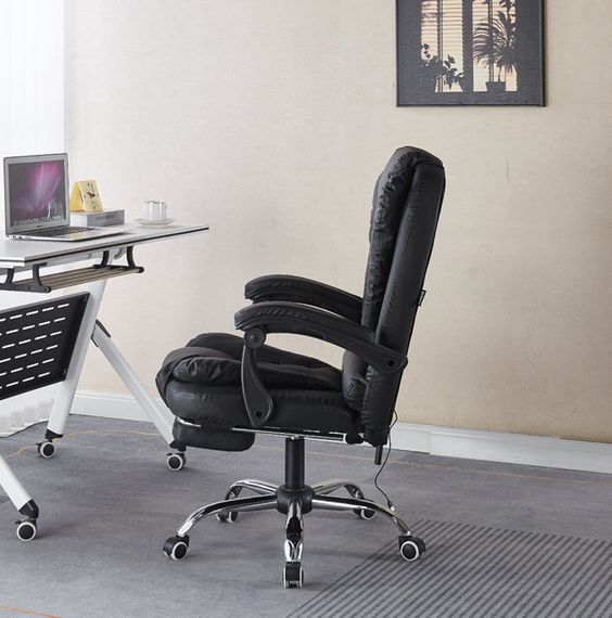 Крісло офісне з масажем та підставкою для ніг Bonro Бонро B-6071 чорне (42412123) | Зображення 2