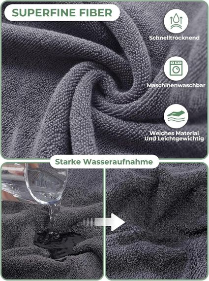 Халат-рушник для собак на липучці швидковисихаючий з мікрофібри регульований з рукавичками для лап, для купання тварин | Зображення 1