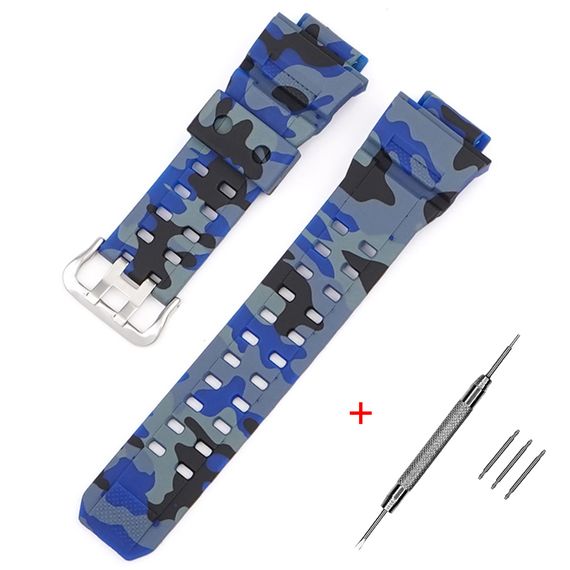 Ремінець для Casio G-Shock GW-9400/9300 Camo Blue SI