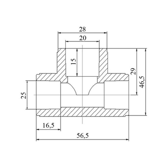 Трійник PPR Blue Ocean 25х20х25 редукційний | Зображення 1
