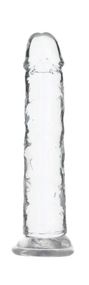 Прозорий фалоімітатор на присосці ADDICTION Vertical Dong 7″, віброкуля в подарунок