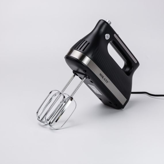 Миксер ручной с 2 насадками Sokany SK-6632 300 Вт черный | Зображення 1