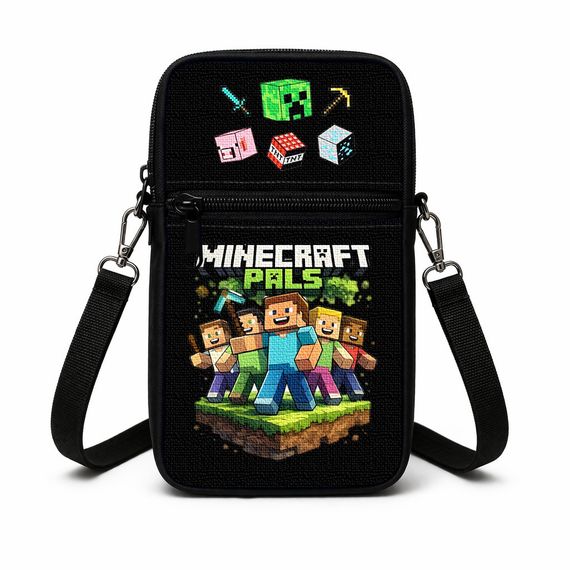Сумка-чохол для телефону Minecraft,дитяча сумка через плече, водонепроникна міні-сумка (4763)