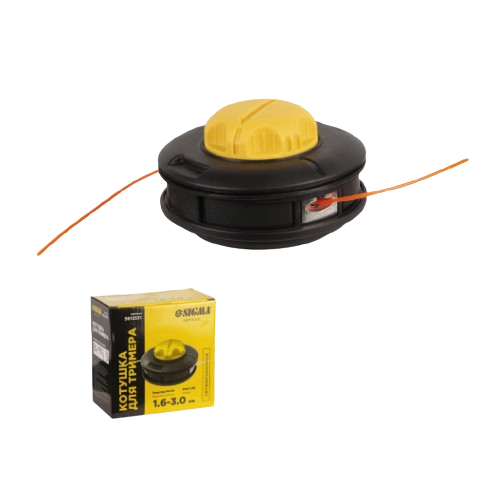 Котушка до садового тримера напівавтоматична M10*1,25 мм пластикова кнопка SIGMA | Зображення 1