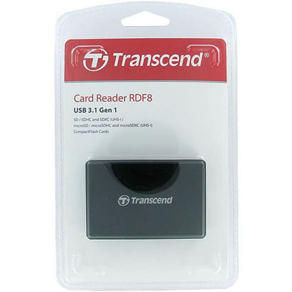 Зчитувач флеш-карт Transcend USB 3.1 Black (TS-RDF8K2) | Зображення 2