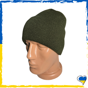 Шапка тепла на флісі хакі, Універсальна чоловіча, підліткова