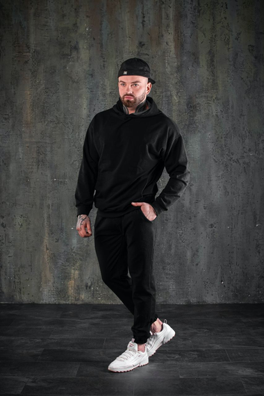 Костюм оверсайз весна чёрный S M | Зображення 2