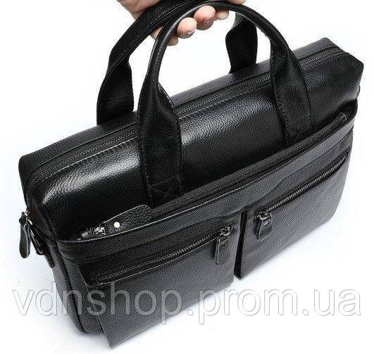 Чоловіча сумка для офіса 39x28×8, портфель папка для ноутбука та паперів SK N76955 чорний | Зображення 2