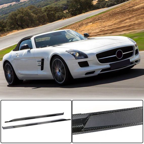 Боковые пороги (Карбон) для Mercedes SLS C197 2010-2014 гг