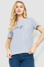 Футболка женская с принтом  цвет серый 221R3017