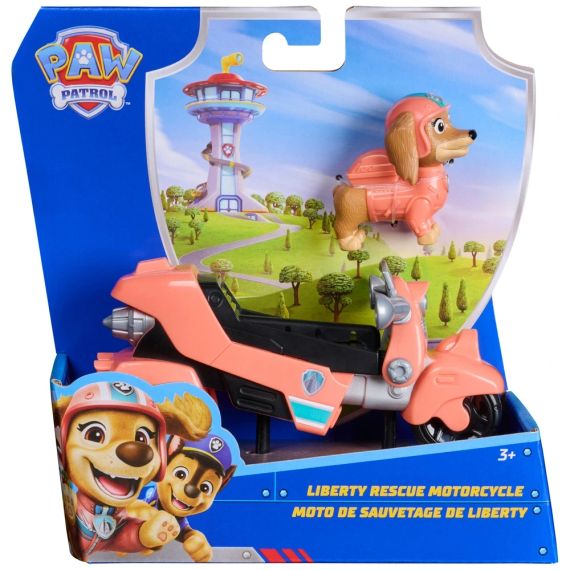 Мотоцикл і фігурка Ліберті Щенячий патруль у кіно Оригінал Paw Patrol The Movie Liberty Rescue Motorcycle | Зображення 1