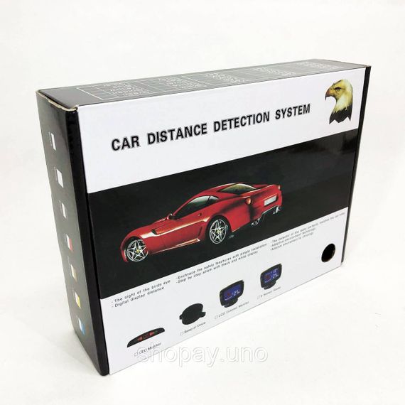 Парктронік (паркувальний радар) Assistant Parking Sensor, 8 чорних датчиків QK-62 | Зображення 4