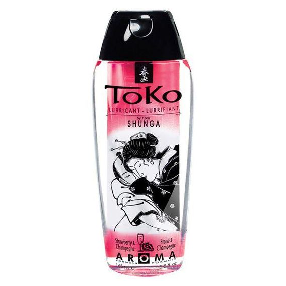 Лубрикант на водній основі Shunga Toko AROMA – Sparkling Strawberry Wine (165 мл), не містить цукру sexstyle