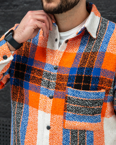 Рубашка байка Топ сине-оранж S | Зображення 2